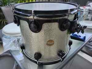 DW Collectors Hanging Floor Tom 14 inch Silver-Gold Sparkle Finishply