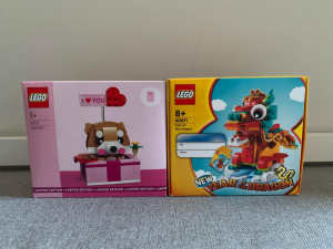 Lego Year of the Dragon and Love Gift Box Sets, Brand New, Sealed, GWP