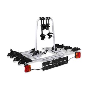 Bicycle Carrier Rack 4 Bike Capacity Tow Bar Mount with Lights