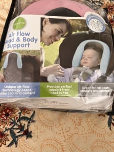 Head and body support for car seat , strollers and bouncers