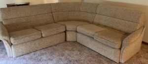 Beige modular lounge seat 6 to 8