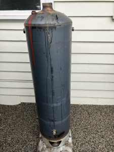 Cylinder from hot water heater