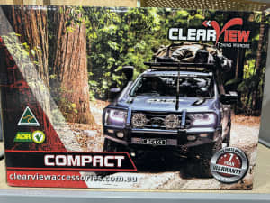 Clearview Compact, suit Hilux Black, Full Electric Towing Mirrors