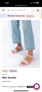 Melissa shoes “Mar” vegan sandal in pink women’s size 8/39