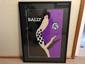 "Bally Purple Lady Ball" Print