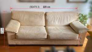 Custom made size Sofa, seats 3