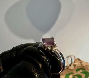 Alexandrite/Platinum custom engagement ring 