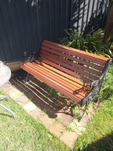 Classic vintage cast iron garden bench