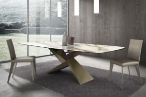 TopArredi ITALIAN Ceramic Glass Dining table 2.8M LONG Calcatta Luxe