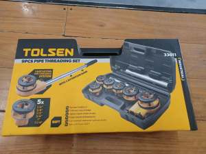 Tolsen 33011 9pc Pipe Threading Set - CO 940999