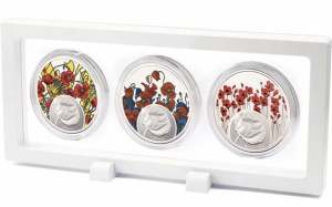Poppy Medallions Set-Only 500 made worldwide-Anzac Day special
