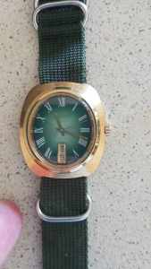 *RARE* GREEN DIAL CITIZEN MANUAL WIND WITH ORIGINAL STEEL BAND 