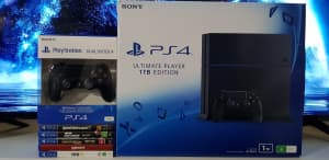 PS4 1tb, 1 Controller and 5 free games.