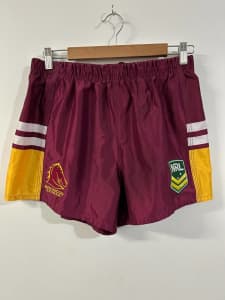 Maroon Broncos NRL Adult Training Shorts