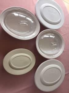 9 pcs CORNING WARE CASUAL ELEGANCE COOK AND SERVE WARE