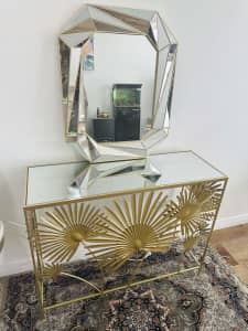 Hallway table with matching Mirror