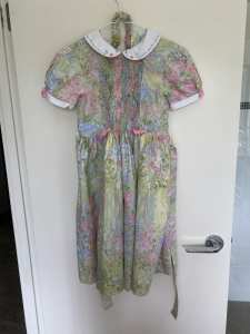 1990s girls dress - hand smocked from England