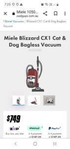 Miele Blizzard CX1 Cat & Dog Bagless Vacuum Cleaner