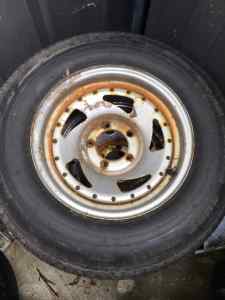Boat box trailer rims and tyres