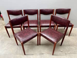 Set of 6 Mid-Century Teak Parker Dining Chairs