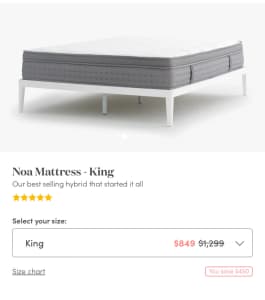 NOA Mattress - King Size