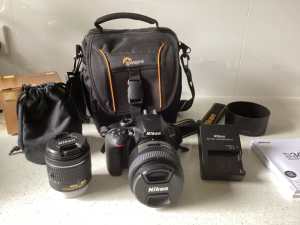 Nikon D3400 Nikon 85mm & Nikon 18-55mm Lens Accessories Shutter:1490