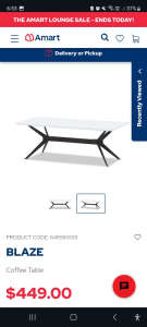 Blaze Dining Table Only