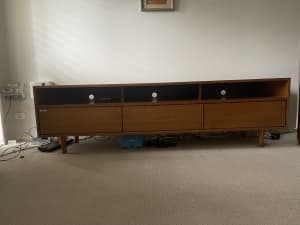 Retro styled classic wooden console/lowboy $4k new