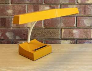 Vintage Yellow Desk Lamp By Norax - 1970s