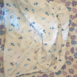Dymples blue baby boy bears bassinet bed size fitted sheet