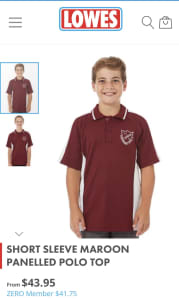 School clothes - Bulk - Maroon - Rutherford