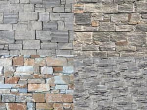 Natural Wall Cladding - Ledgestone Shape Styles - Various Colours
