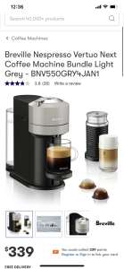 Nespresso vertuo next coffee machine and milk frother