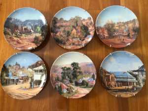 Chris Huber Heritage Towns painted plate set