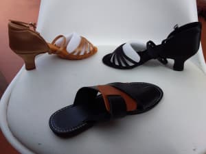 DANCE SHOES AND SANDALS SIZE 38 AND 39.