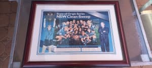 NSW State of Origin 1996 Framed Signed Print NRL Collectable Rare