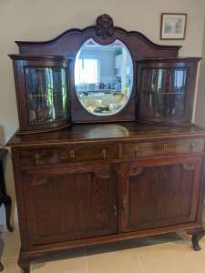 Antique Buffet / Display Cabinet (circa 1950s)