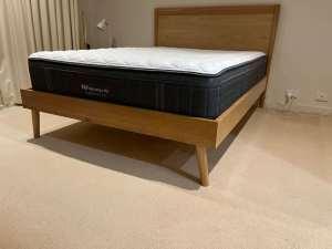 Zander by Bedshed, double bed base with headboard and quality Sealey