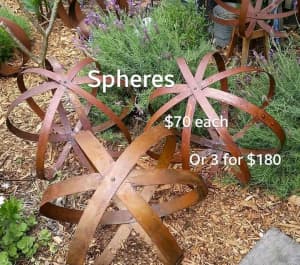 Rustic garden spheres