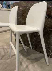 2 White IKEA Urban children dining chair/stools,