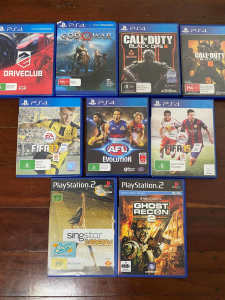 Playstation Games PS4 & PS2 (pick up East Cannington) - Prices listed