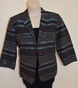 FELLA HAMILTON Striped Blazer Jacket - Size 10 - EUC