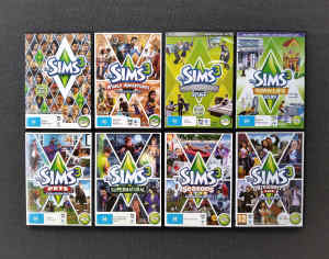 Sims 3 PC Mac Games 7 x Expansion Packs Mature Fun Australian DVD