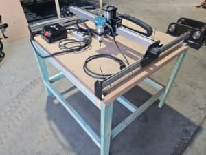Benchtop CNC router with makita trimmer and table