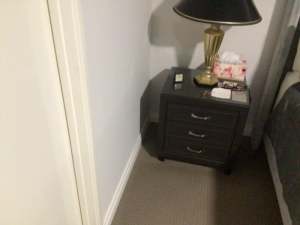 2 5-drawer tall boys plus 2 e-drawer bedside tables