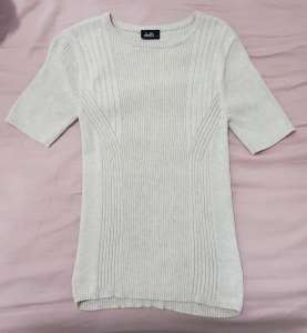 Womens Short Sleeve Knitted Top