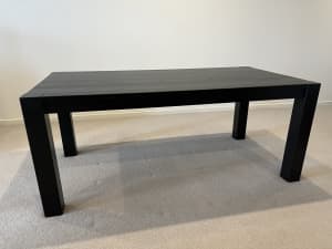 Solid black IKEA table