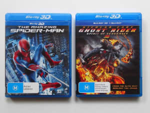 3D Blu-ray Movies - SPIDER-MAN - GHOST RIDER - from $10