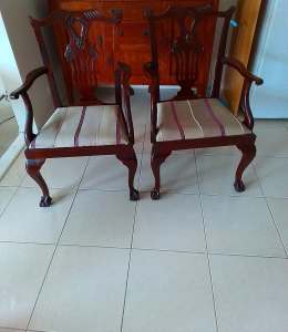 Antique wooden chairs