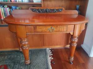 Antique timber side table 